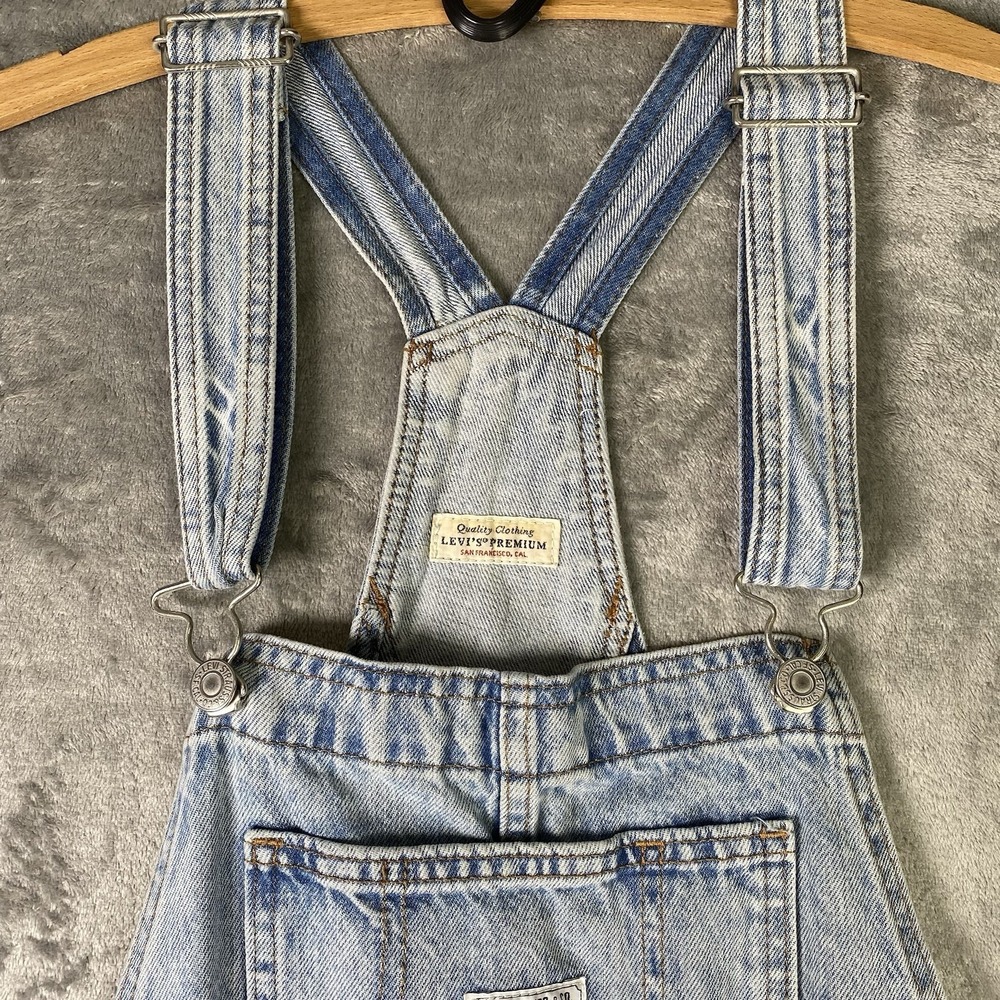 Levi's Premium Vintage Womens Overalls Size S Big E Retro Denim 85315-0015 Patch - Picture 5 of 14